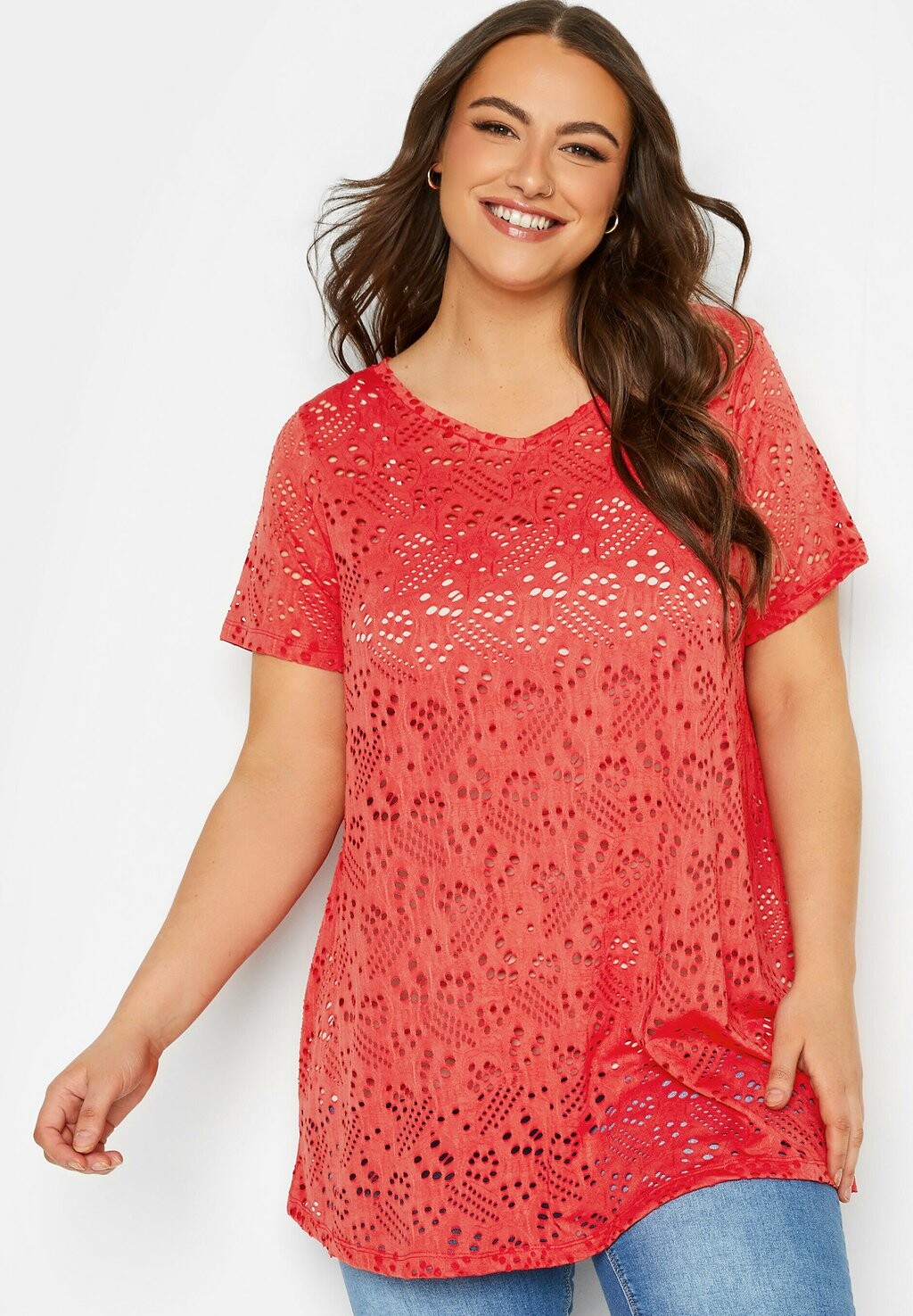 

Блуза Yours Clothing с коротким рукавом, красный