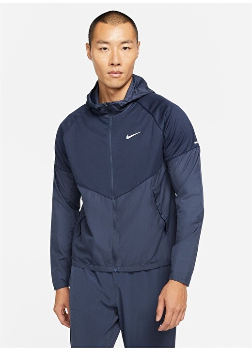 

Синяя мужская куртка на молнии Nike, Синий