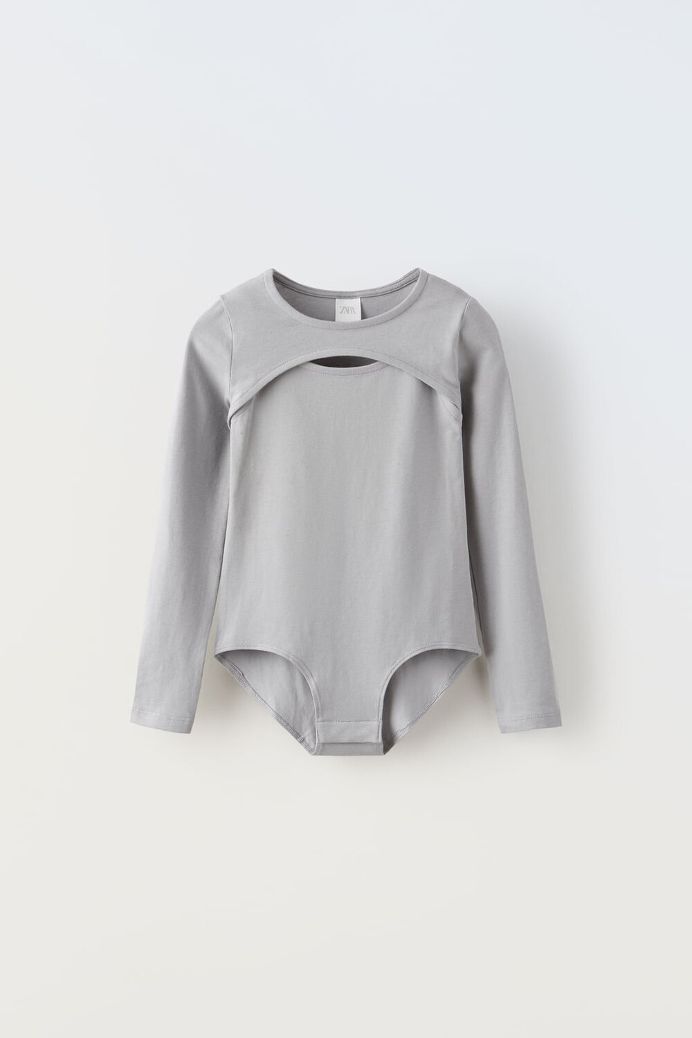 

Верх боди с вырезами ZARA, серый