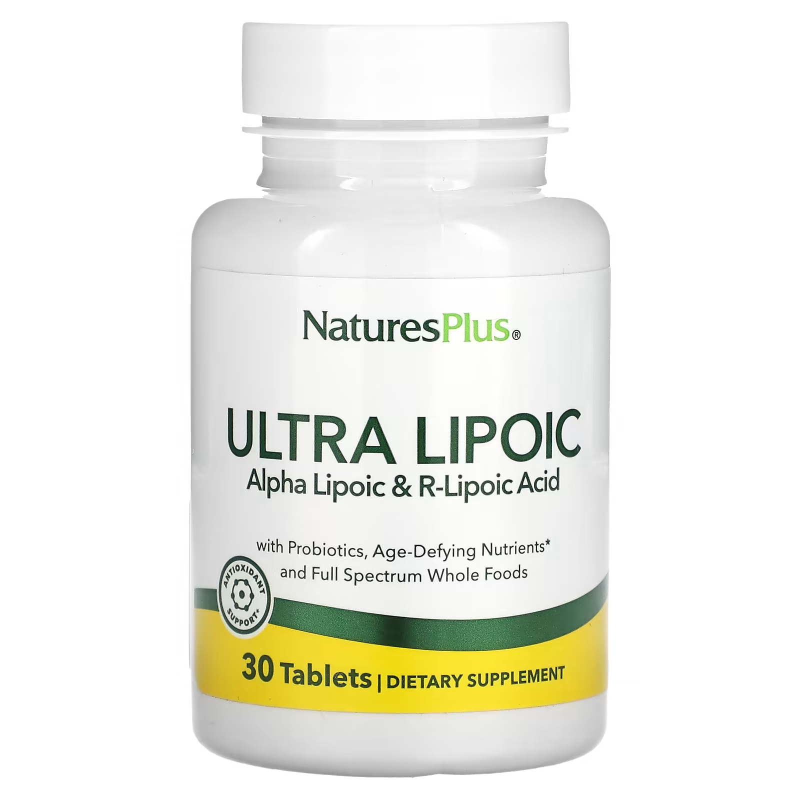 Пищевая добавка NaturesPlus Ultra Lipoic, 30 таблеток биологически активная добавка с альфа липоевой кислотой и l карнитином эвалар турбослим 20 шт