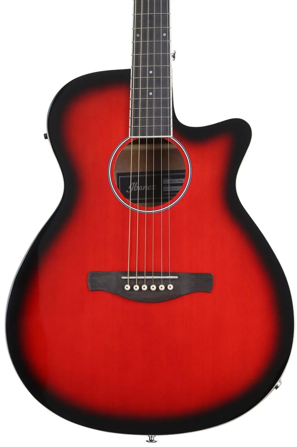 

Акустически-электрическая гитара Ibanez AEG7TRH - прозрачный красный Sunburst