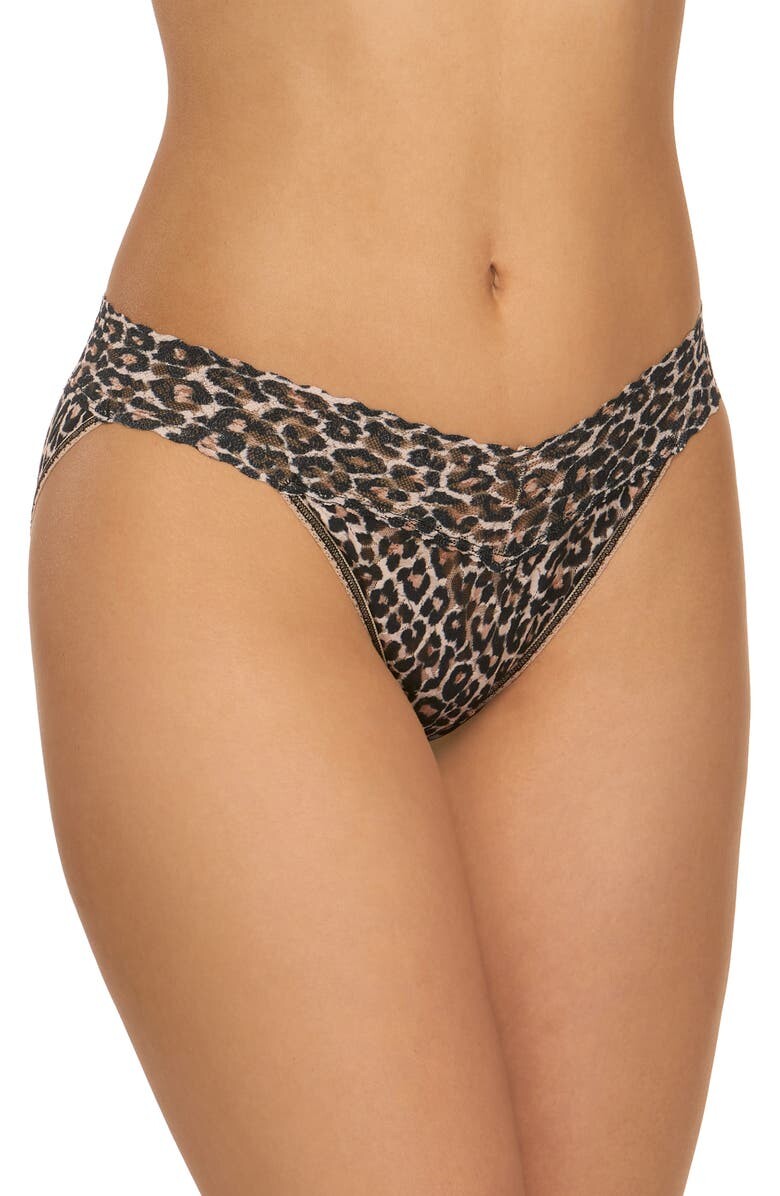 

Классическое кружевное бикини с животным принтом HANKY PANKY, темно/коричневый
