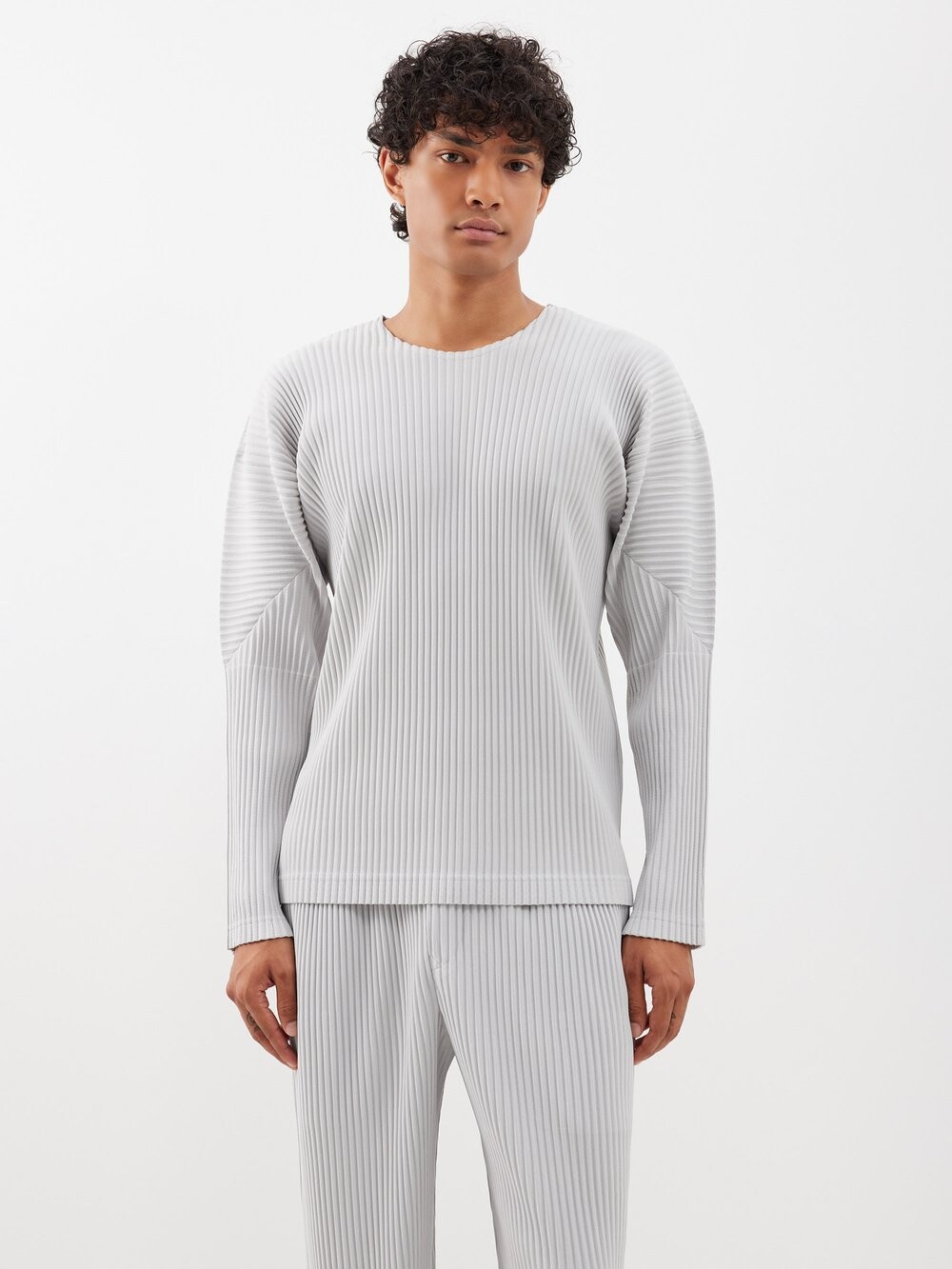

Топ со складками Homme Plissé Issey Miyake, серый