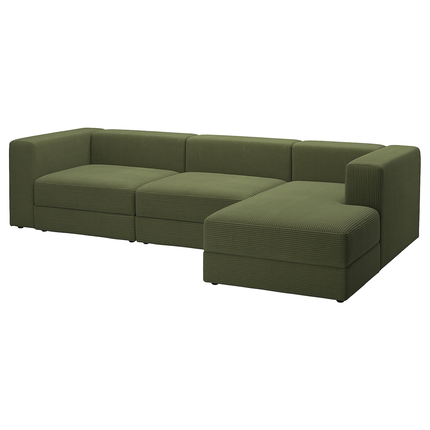 модульный диван ramart design мерсер премиум ultra ivory правый ДЖЭТТЕБО 4-местный диван + диван, правый/Самсала темно-желто-зеленый JÄTTEBO IKEA