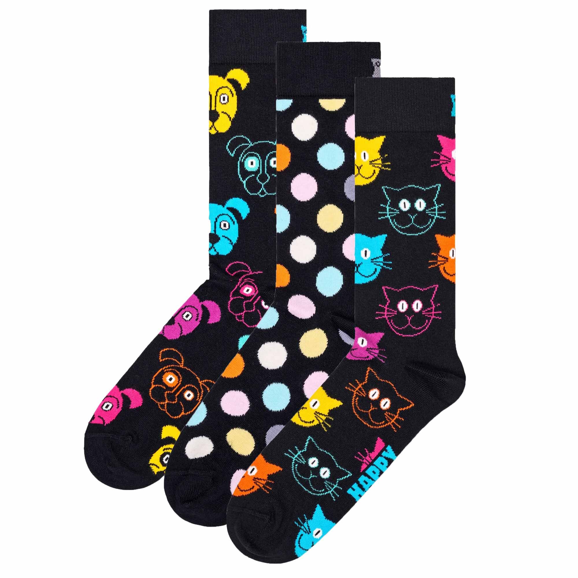цена Носки Happy Socks 3 шт, цвет Dog