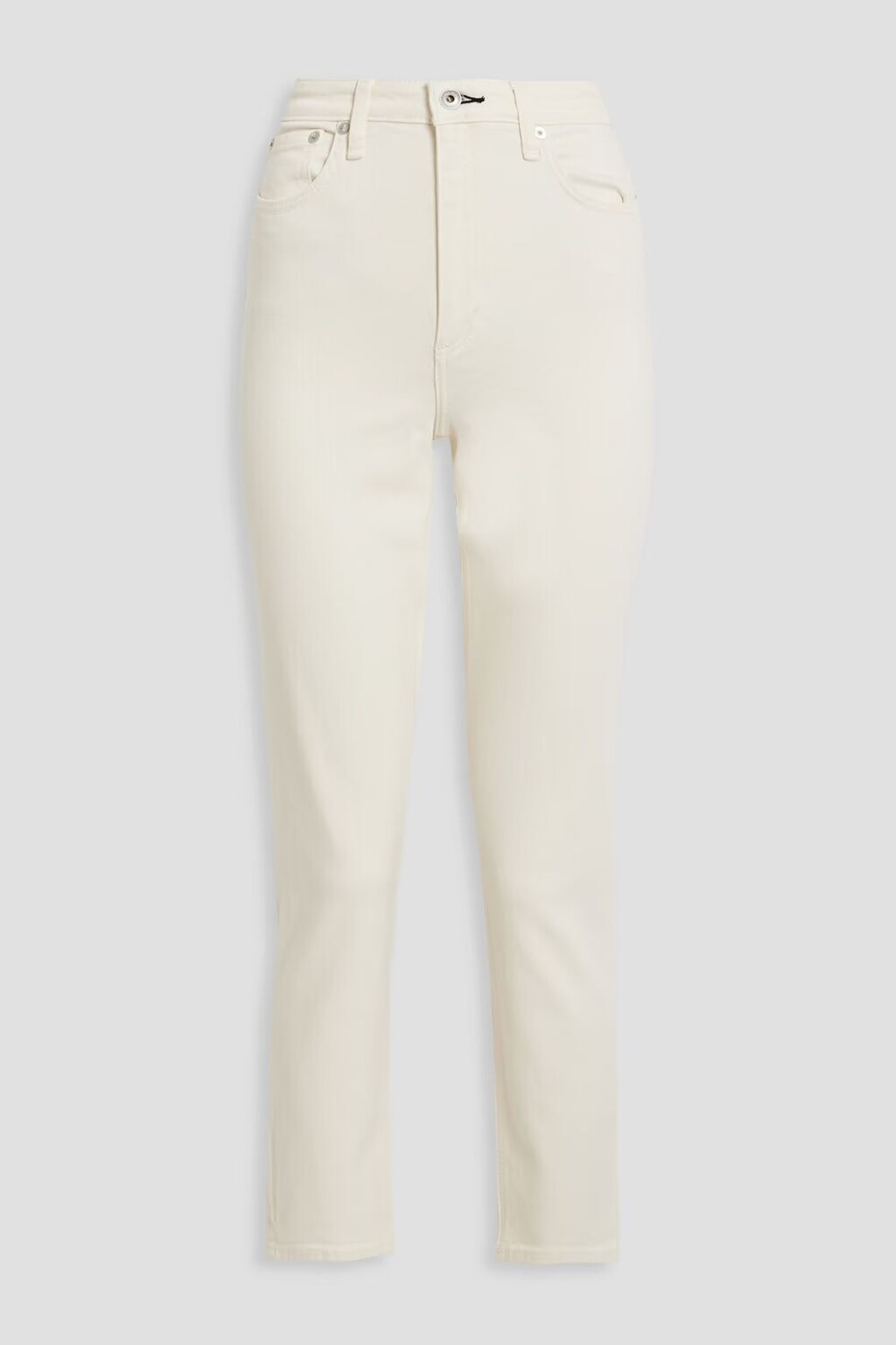 

Укороченные джинсы прямого кроя с высокой посадкой Rag & Bone, экрю