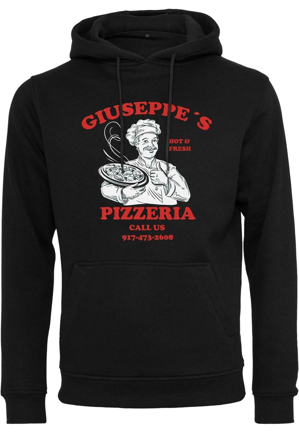 

Толстовка с капюшоном GIUSEPPE'S PIZZERIA Mister Tee, черный