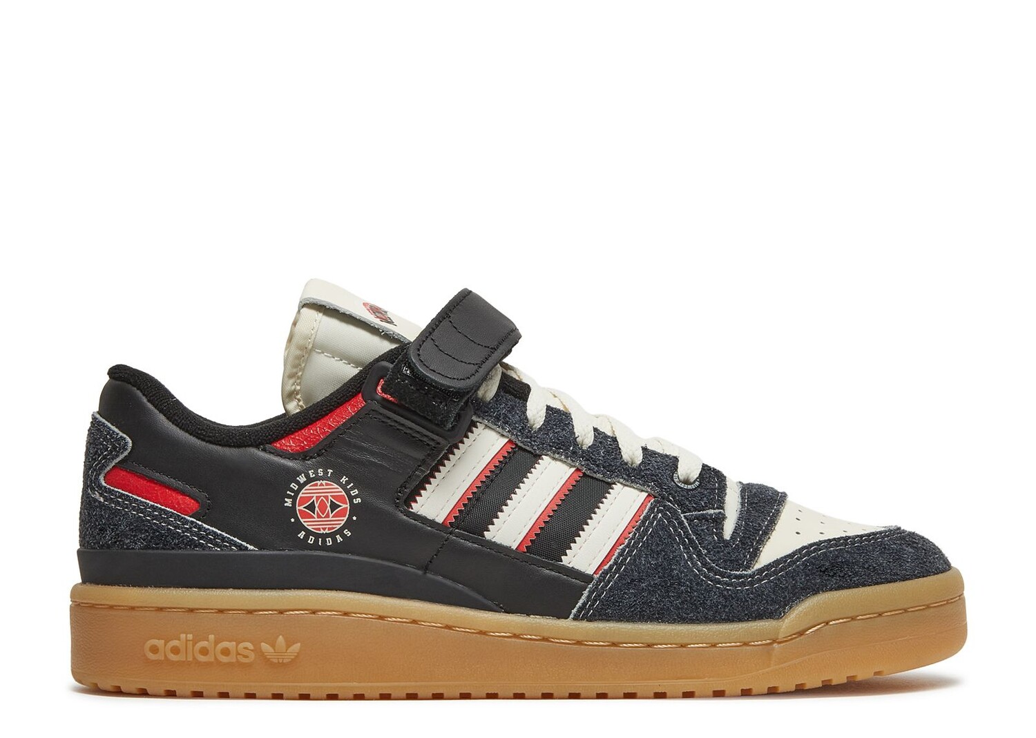 

Кроссовки adidas Midwest Kids X Forum Low 'Black Gum', черный