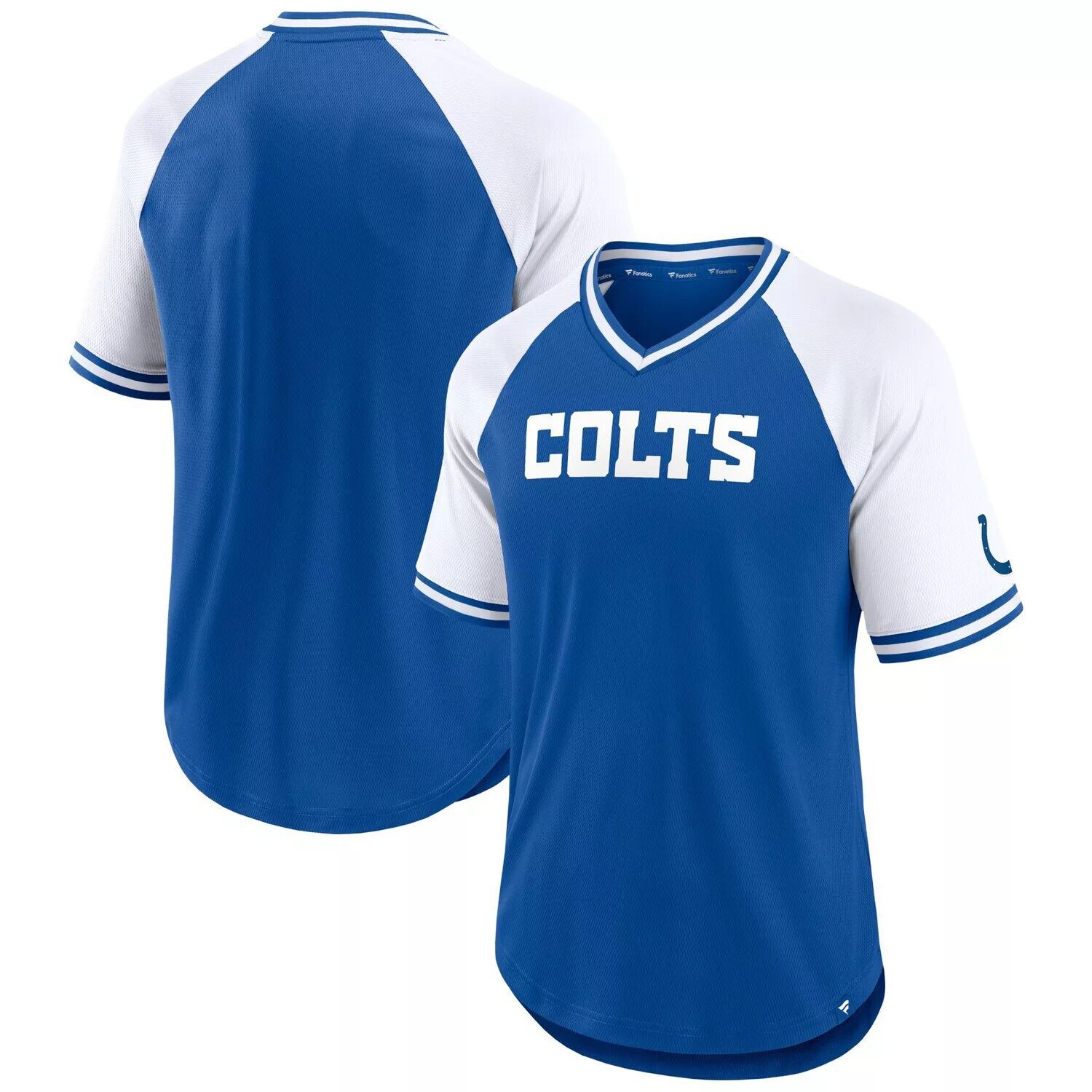 

Мужская футболка Fanatics Royal/White Indianapolis Colts Second Wind реглан с v-образным вырезом