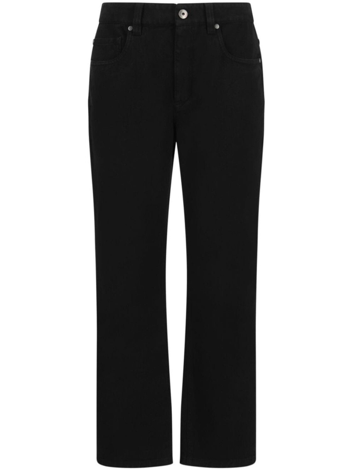 

Brunello Cucinelli хлопковые джинсы прямого покроя, черный