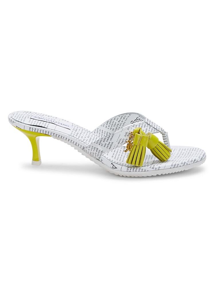 

Сандалии с принтом Gazzette John Galliano, цвет White Yellow