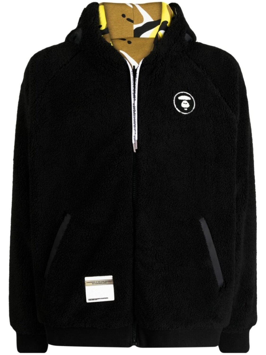 

AAPE BY *A BATHING APE двустороннее худи с логотипом, черный