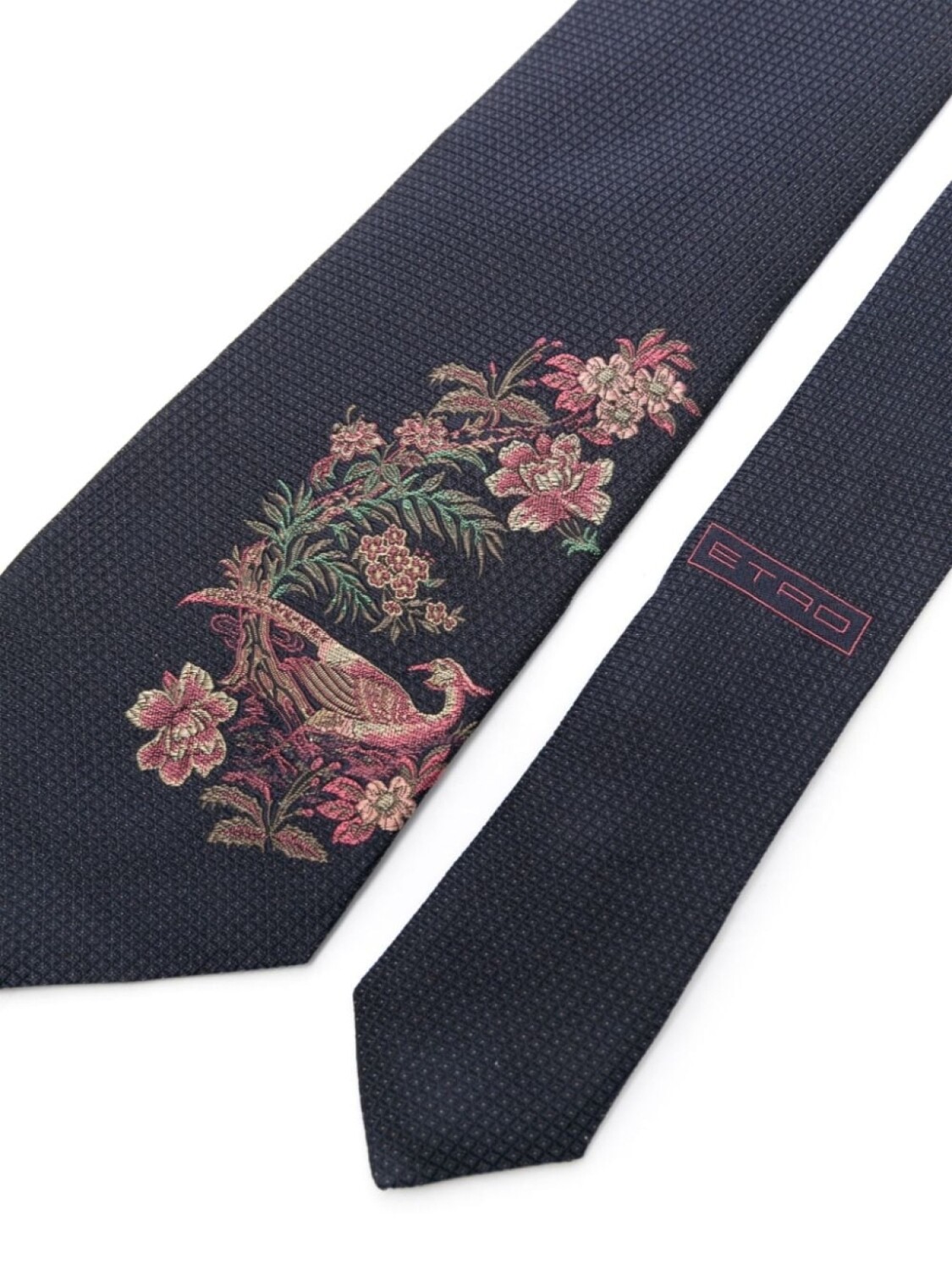 

ETRO шелковый галстук с жаккардовым узором, синий