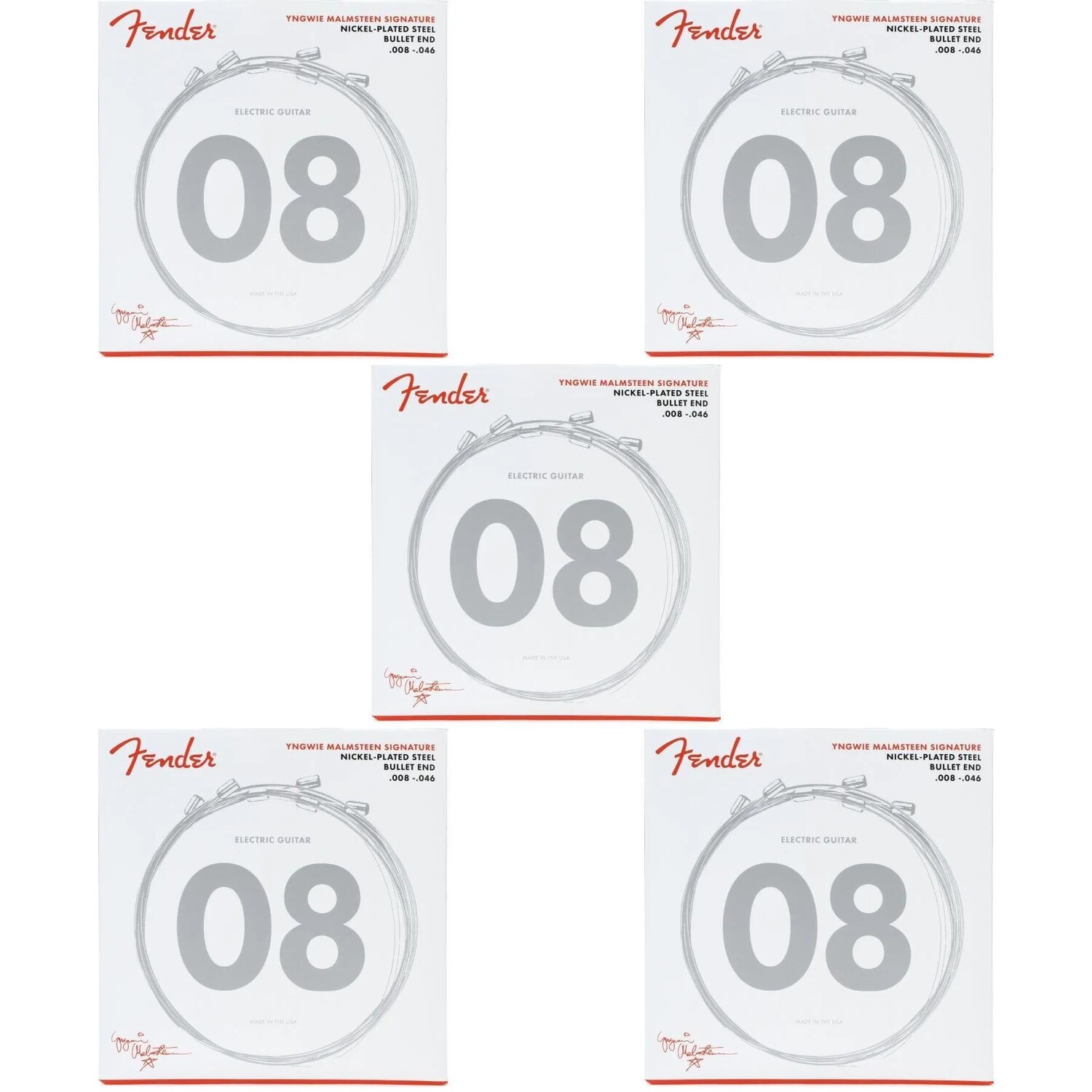 

Струны для электрогитары Fender Yngwie Malmsteen Signature — .008-.046 (5 шт.)