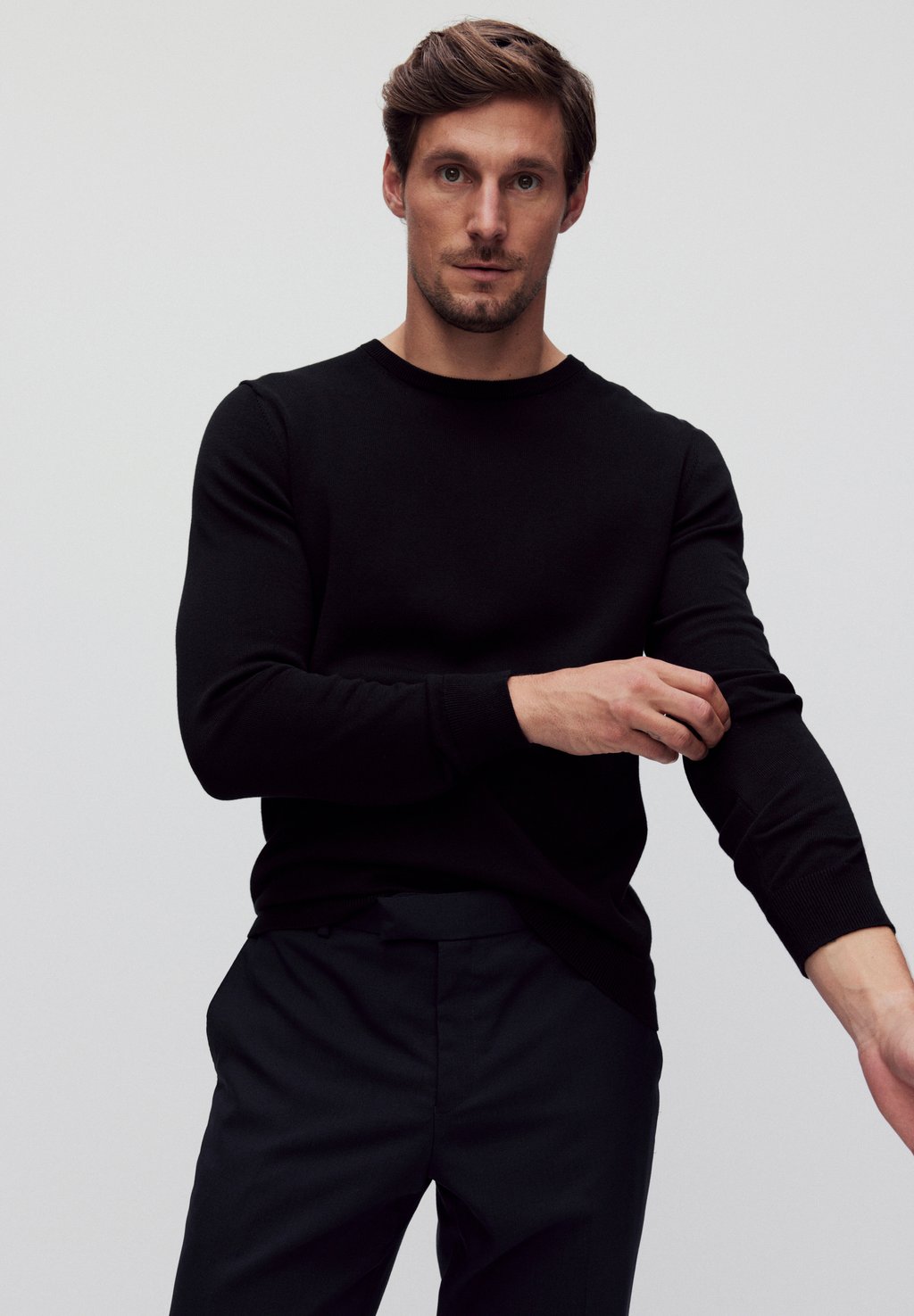 Вязаный свитер Menton knitted sweater Bläck, цвет black цена и фото