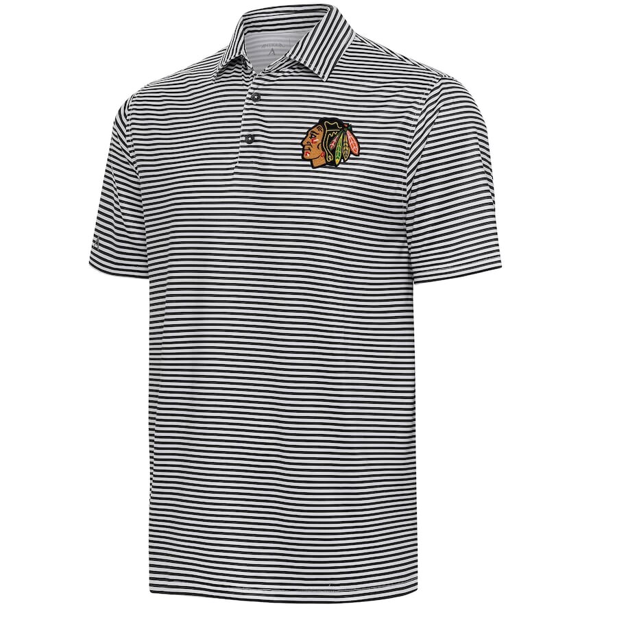 

Поло с коротким рукавом Antigua Chicago Blackhawks, черный