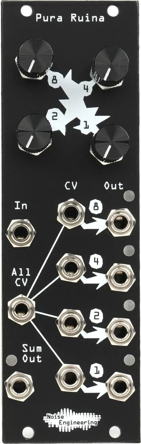 

Шумотехника Pura Ruina 3-ступенчатый модуль полноволнового выпрямления Eurorack — черный