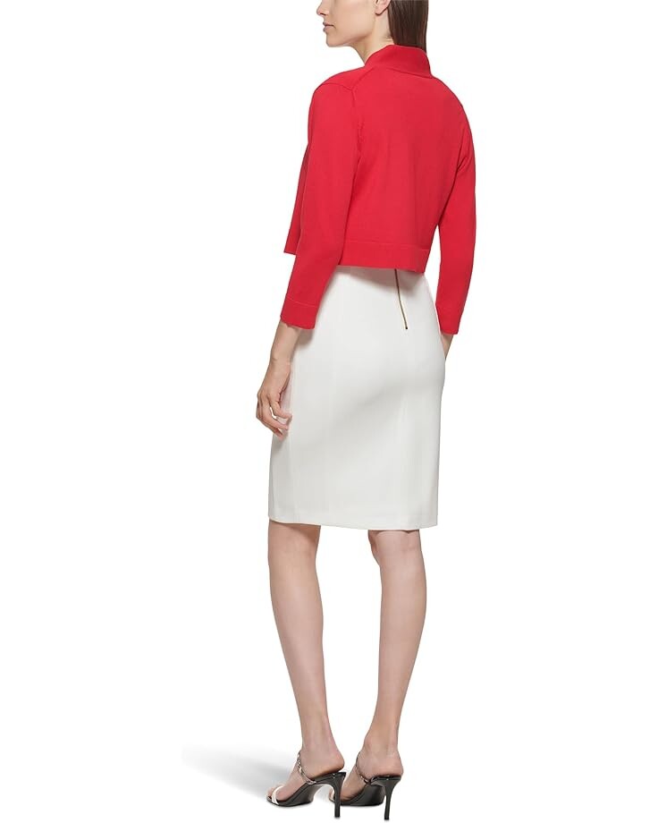 

Платье Calvin Klein Knit Shrug, красный