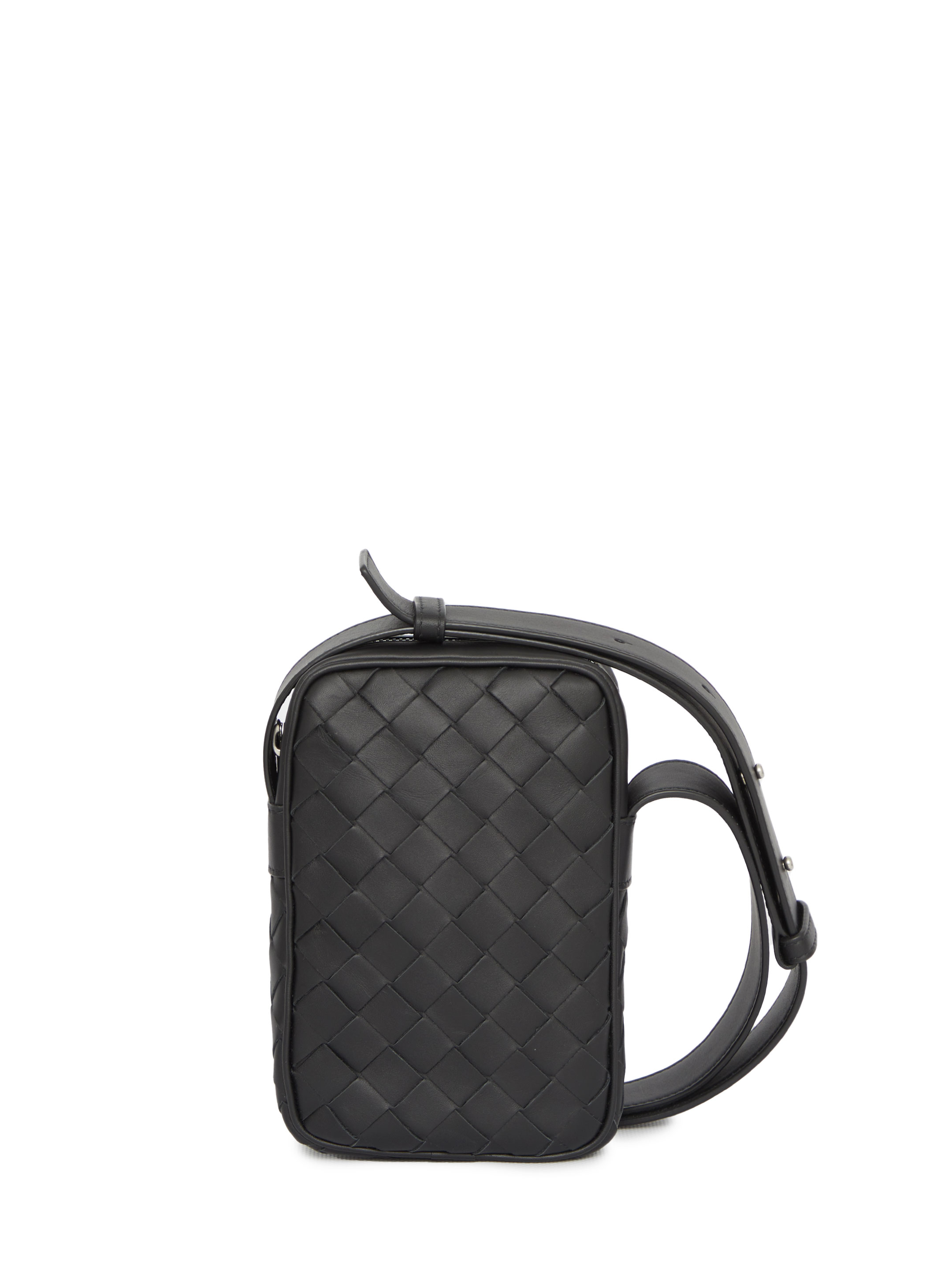 Сумка кросс-боди Bottega Veneta Leather, черный сумка кросс боди bottega veneta mini sardine фиолетовый