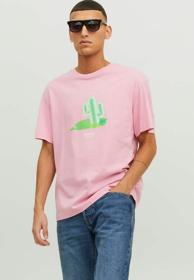 

Футболка с принтом Jack & Jones, светло-розовый