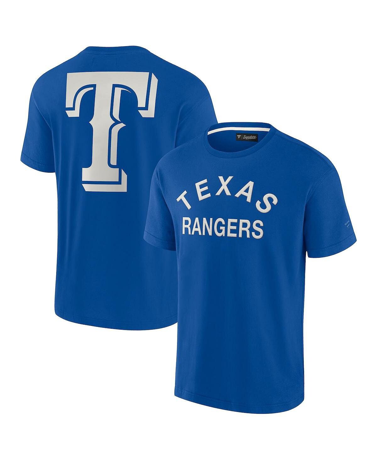 

Супермягкая футболка с короткими рукавами для мужчин и женщин Royal Texas Rangers Fanatics Signature