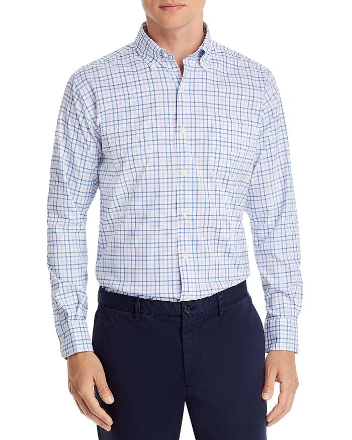 

Рубашка классического кроя на пуговицах Nolan Crown Lite в клетку стрейч Peter Millar