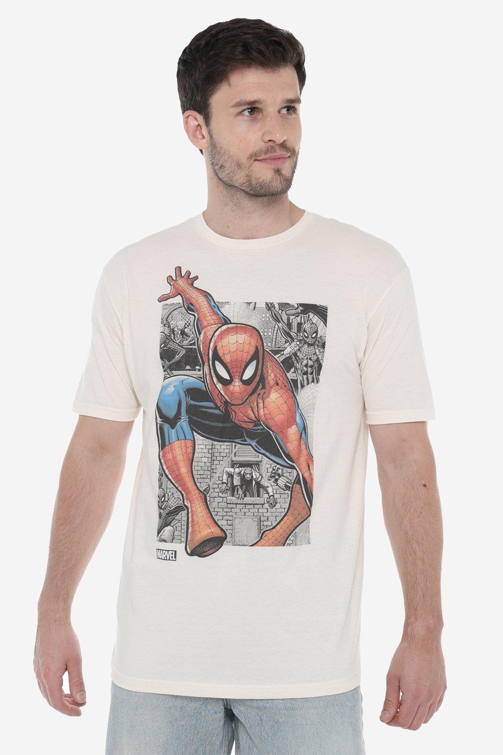 Футболка «Человек-паук-спасатель» Marvel, бежевый тетрадь супергерои вселенной marvel человек паук 70