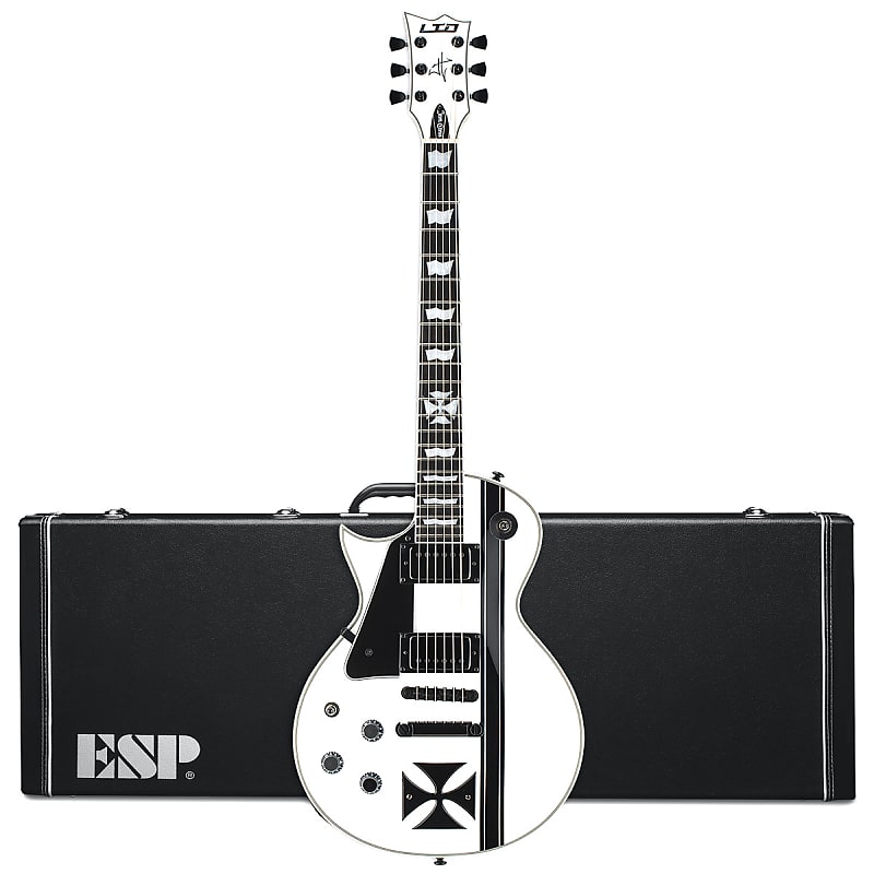 Электрогитара ESP LTD Iron Cross LH James Hetfield Left-Handed Guitar w/ Case – Snow White
