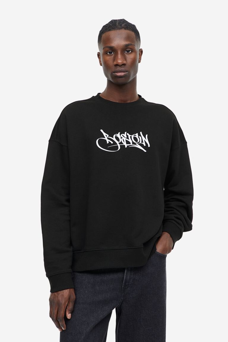 

Толстовка свободного кроя с принтом H&M