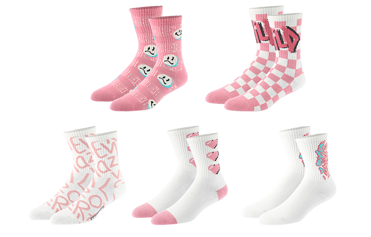 Носки унисекс Primeet Paimi до колена, цвет pink five pairs цена и фото