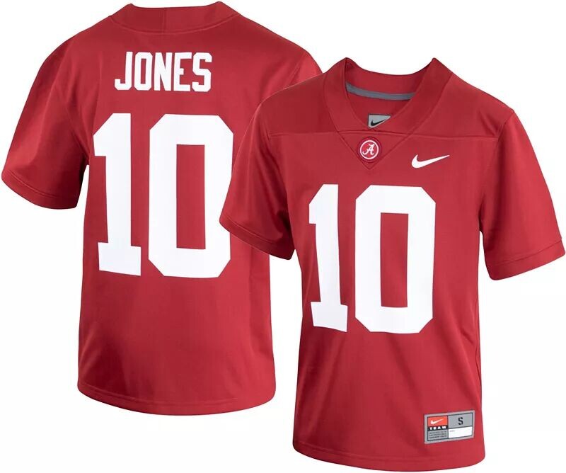 

Мужское футбольное джерси Nike Alabama Crimson Tide Mac Jones #10 Crimson Dri-FIT