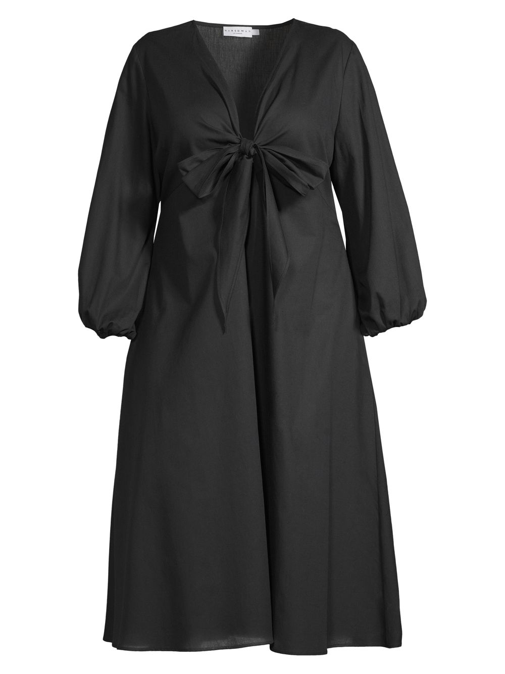 Платье миди Novella с пышными рукавами Harshman, Plus Size, черный