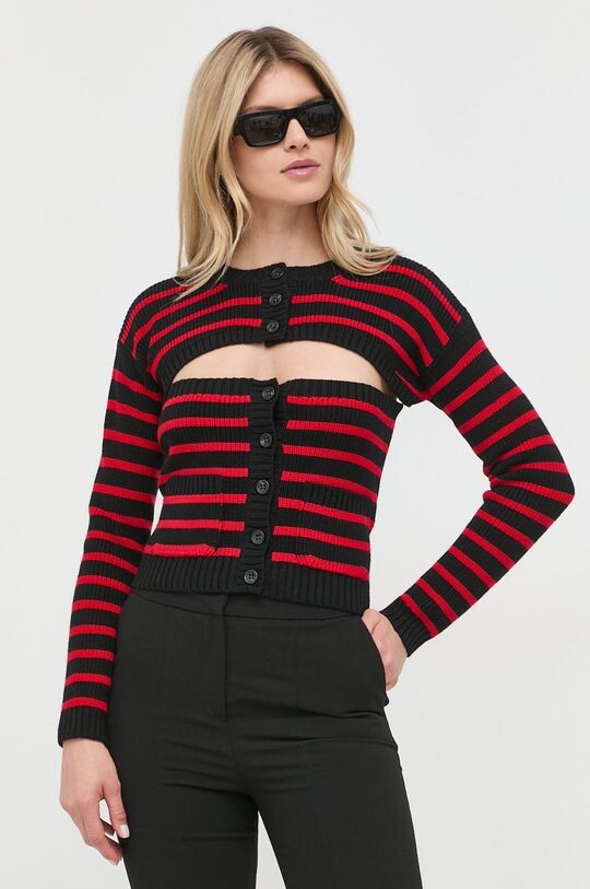

Красный шерстяной кардиган Valentino Red Valentino, черный