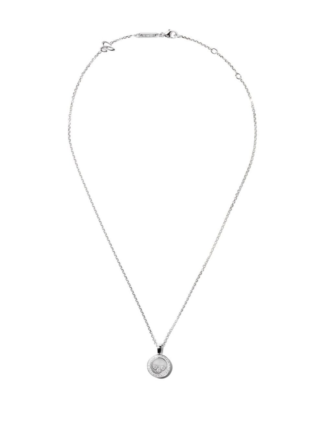 

Колье Happy Diamond Icons из белого золота с бриллиантом Chopard, серебряный
