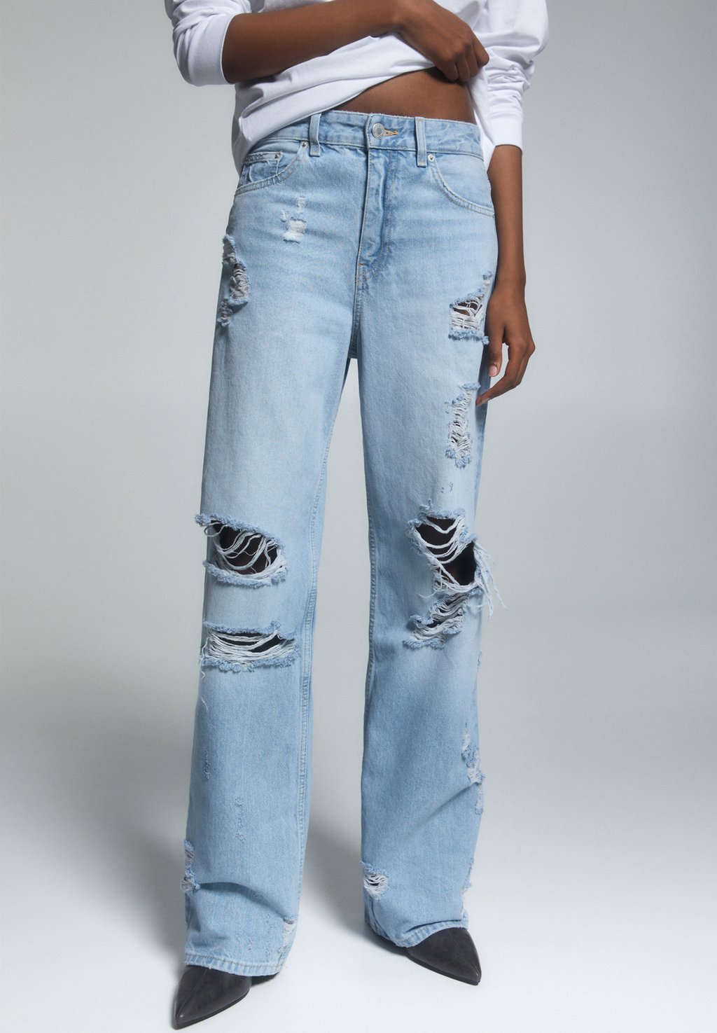 

Джинсы Straight Leg PULL&BEAR, цвет blue