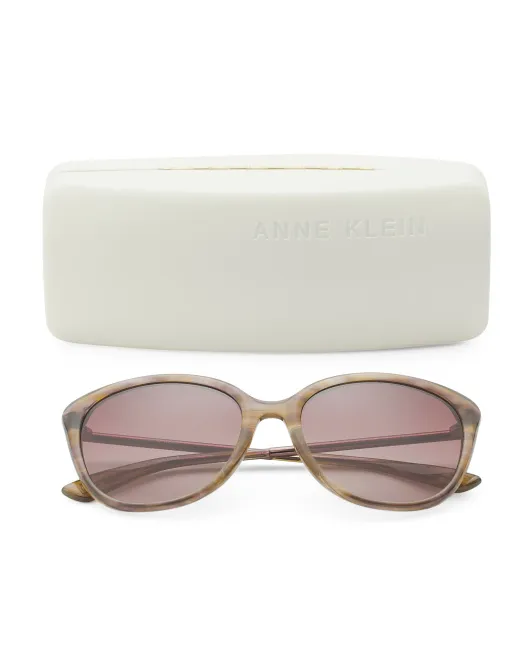 

Солнцезащитные очки «кошачий глаз» Anne Klein, оливковый