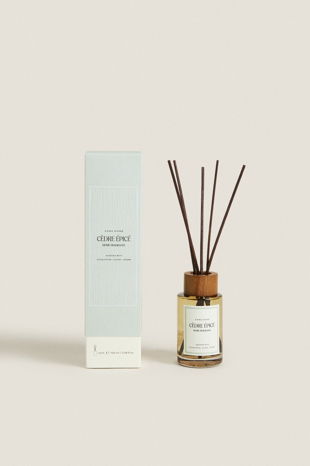

(100 мл) cedre epice reed diffuser Zara, темно-бежевый