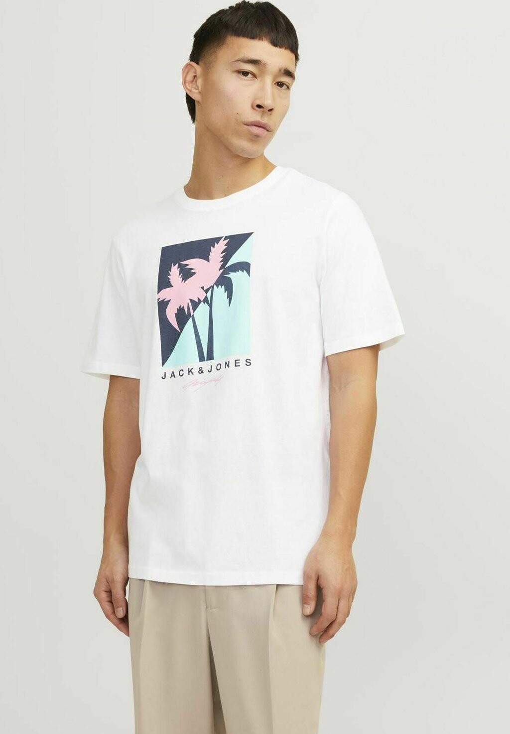 

Футболка с принтом Jack & Jones, цвет bright white