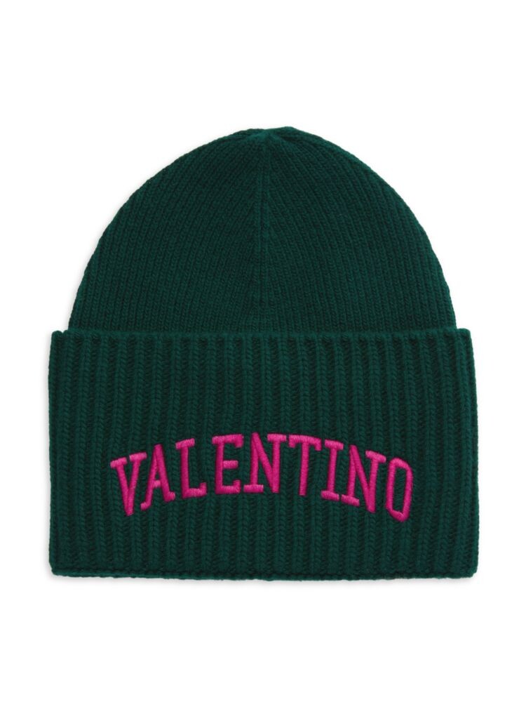 

Шапка из натуральной шерсти с логотипом Valentino Garavani, цвет Verde