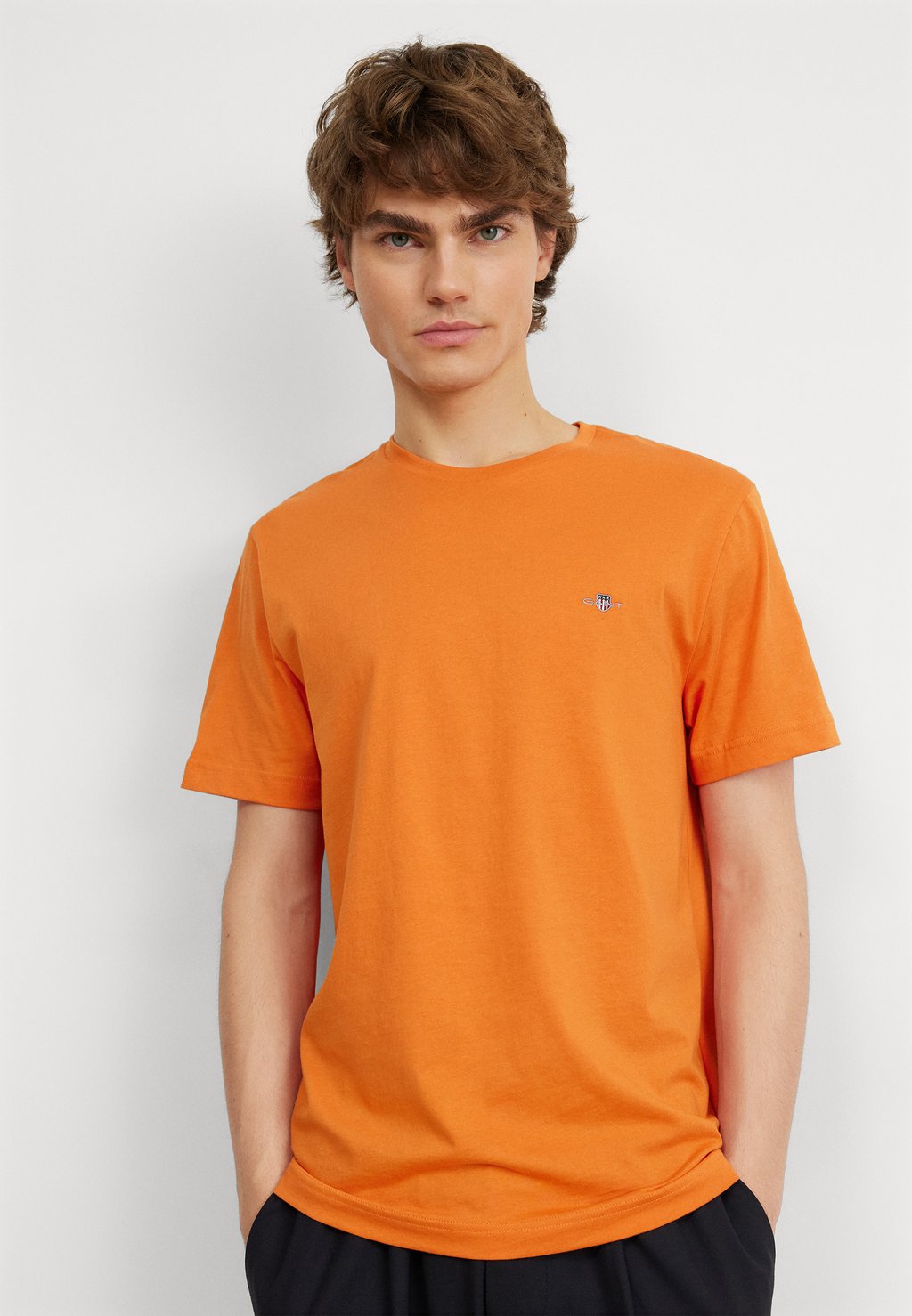 Базовая футболка REG SHIELD GANT, цвет pumpkin orange базовая футболка reg shield gant цвет mottled blue