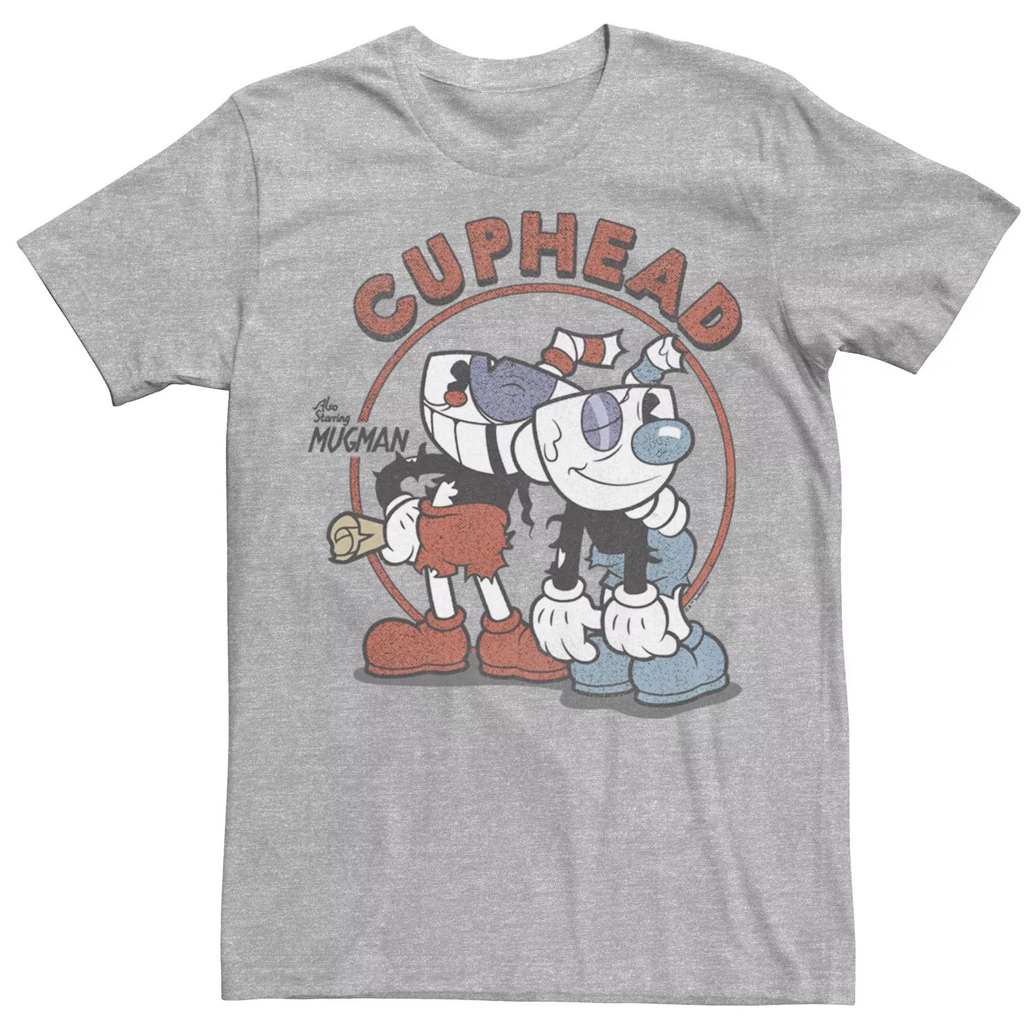 Мужская футболка Cuphead Starring Mugman Rough & Ready Licensed Character