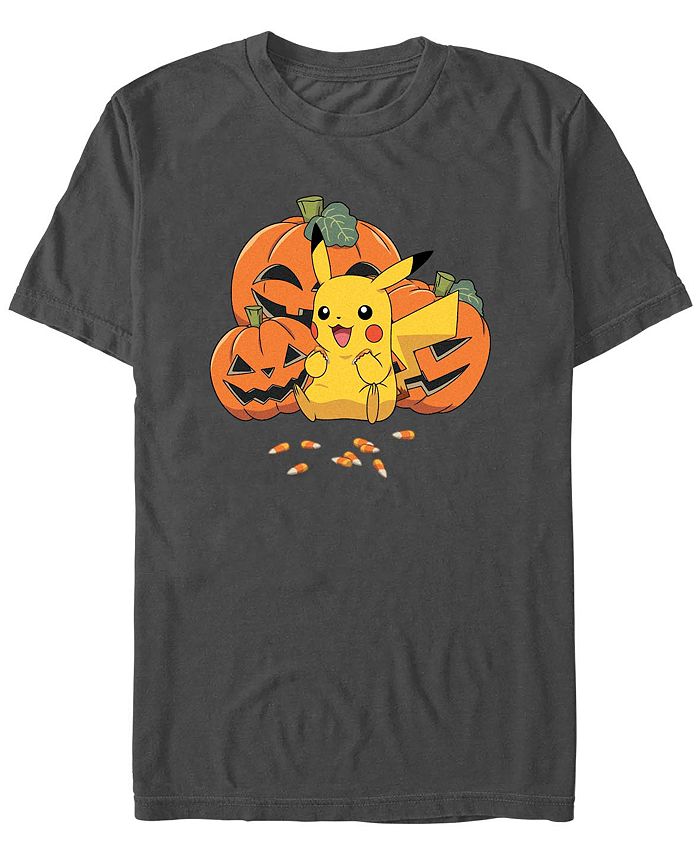 Мужская футболка с короткими рукавами Pokemon Pumpkin N Candycorn Fifth Sun, серый