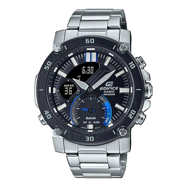 Часы Casio Analog-Digital Watch 'Silver Black Blue', черный цена и фото
