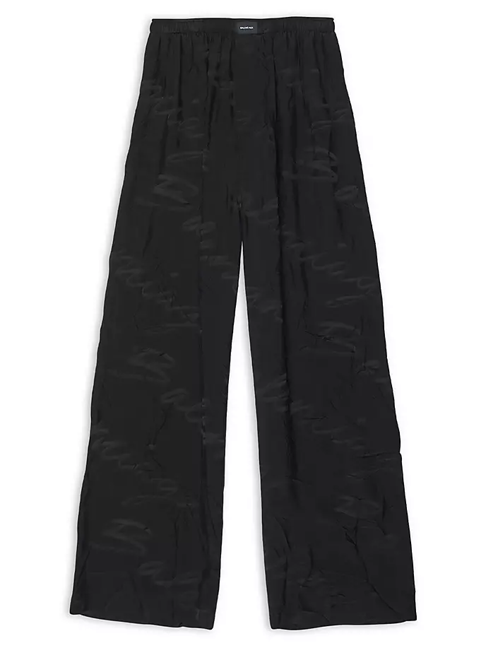 

Рукописные пижамные штаны Balenciaga, черный