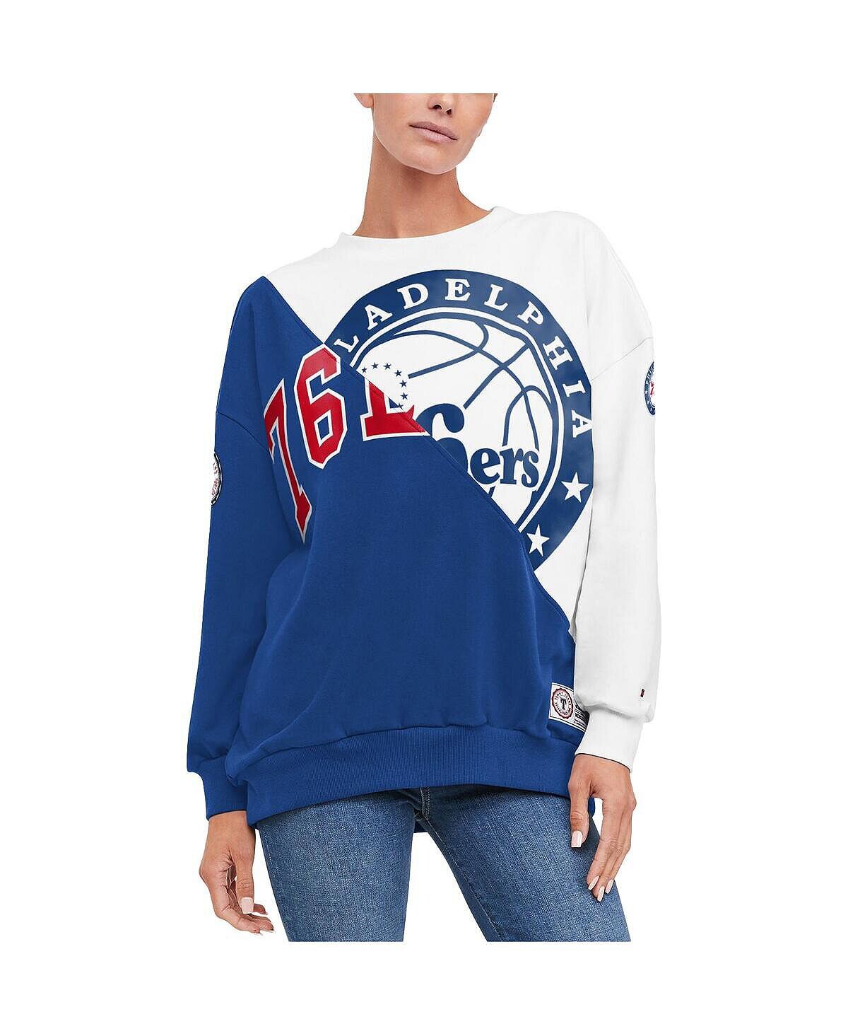 

Женский пуловер Royal, белый Philadelphia 76ers Ariel Tommy Jeans