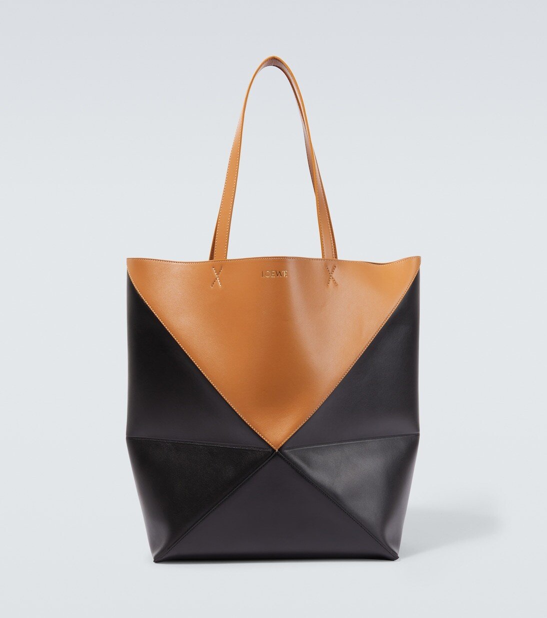 

Большая кожаная сумка-тоут в сложенном виде puzzle Loewe, мультиколор