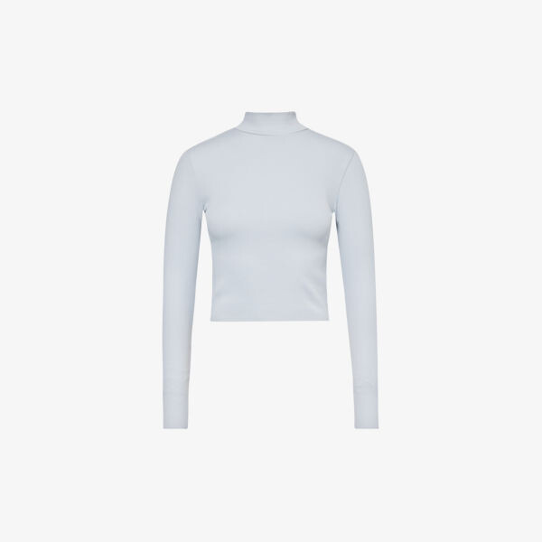 

Топ из эластичного хлопка с водолазкой everywear Gymshark, серый