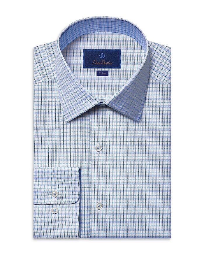 

Рубашка Slim Fit из твила с пуговицами спереди David Donahue