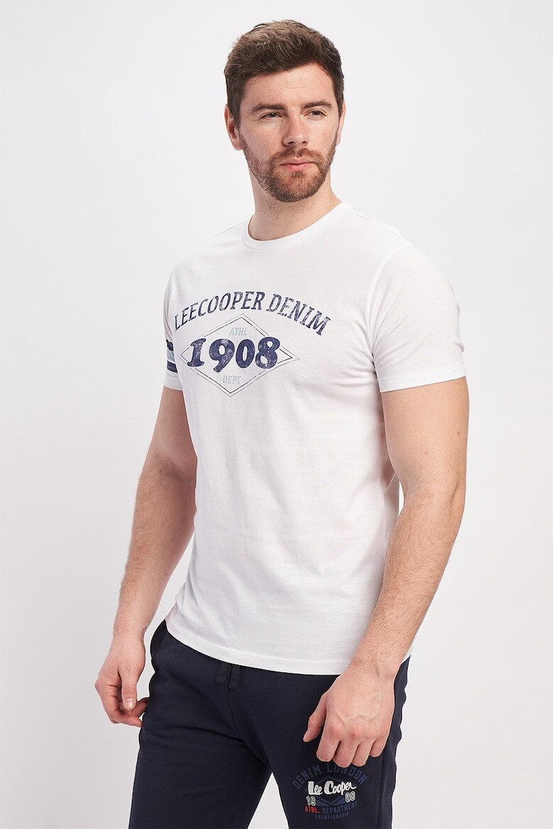 

Хлопковая футболка с логотипом Lee Cooper, белый