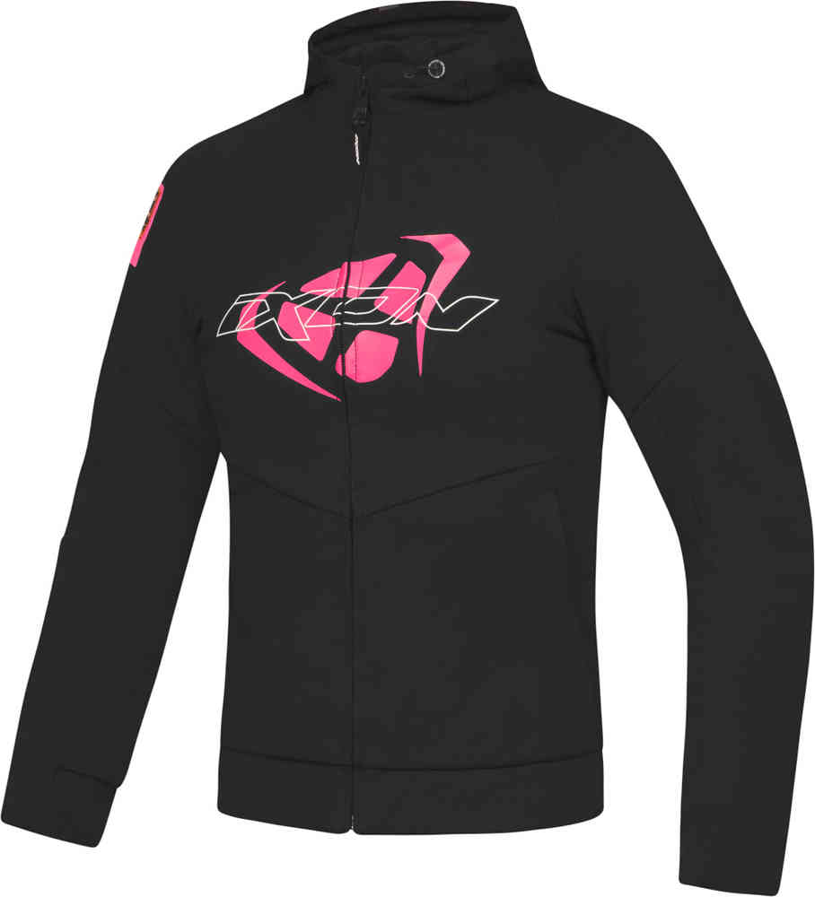 Женская мотоциклетная текстильная куртка Touchdown черного/розового цвета Ixon